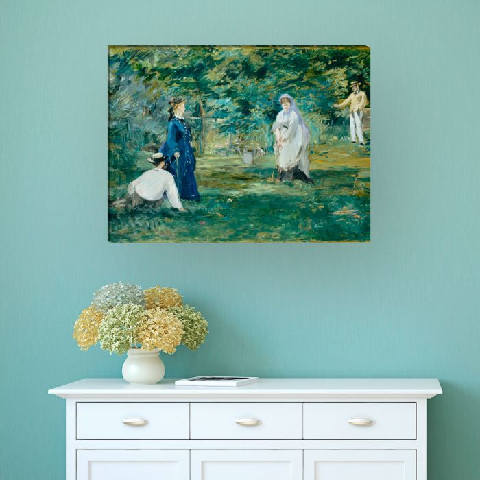 die Croquetpartie von Édouard-Manet als Leinwandbild
