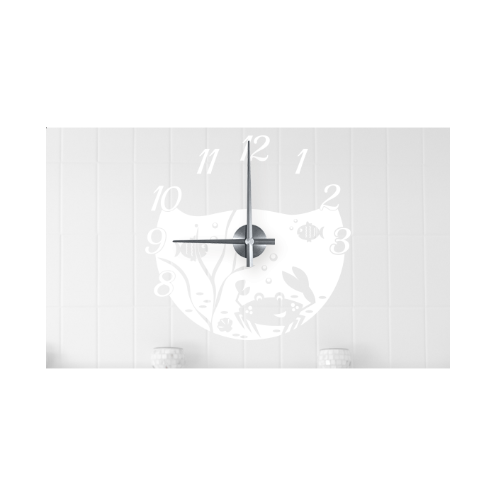 Wandtattoo Uhr Meeresbewohner