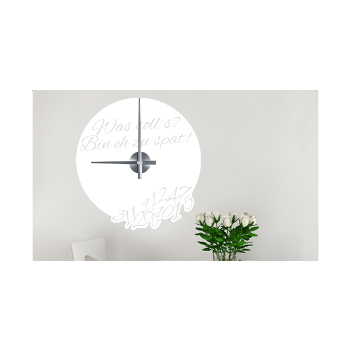 Wandtattoo Uhr Was soll´s? Bin eh zu spät