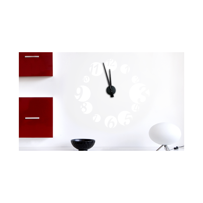 Wandtattoo Uhr Zahlen Bubbles