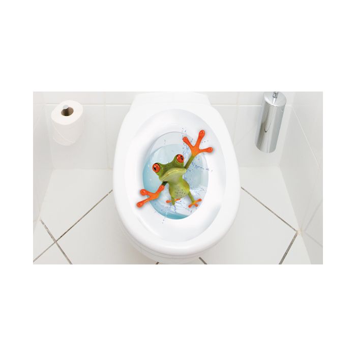 WC Aufkleber crazy Frosch