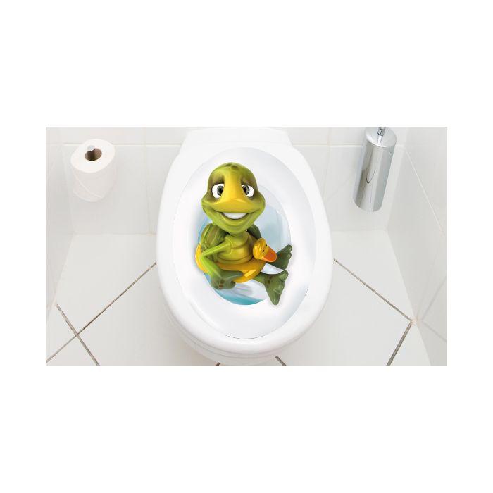 WC Aufkleber Schildkröte mit Schwimmring