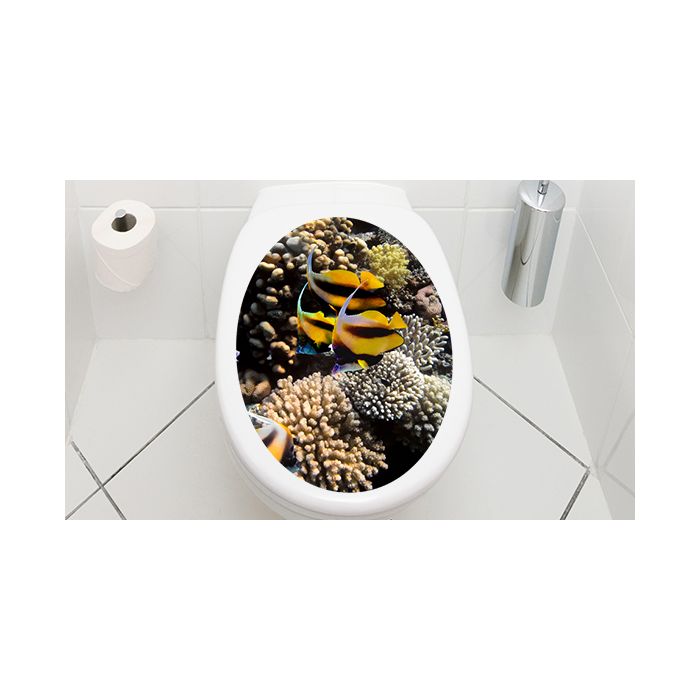 WC Aufkleber Schwarz-Gelbe Fische