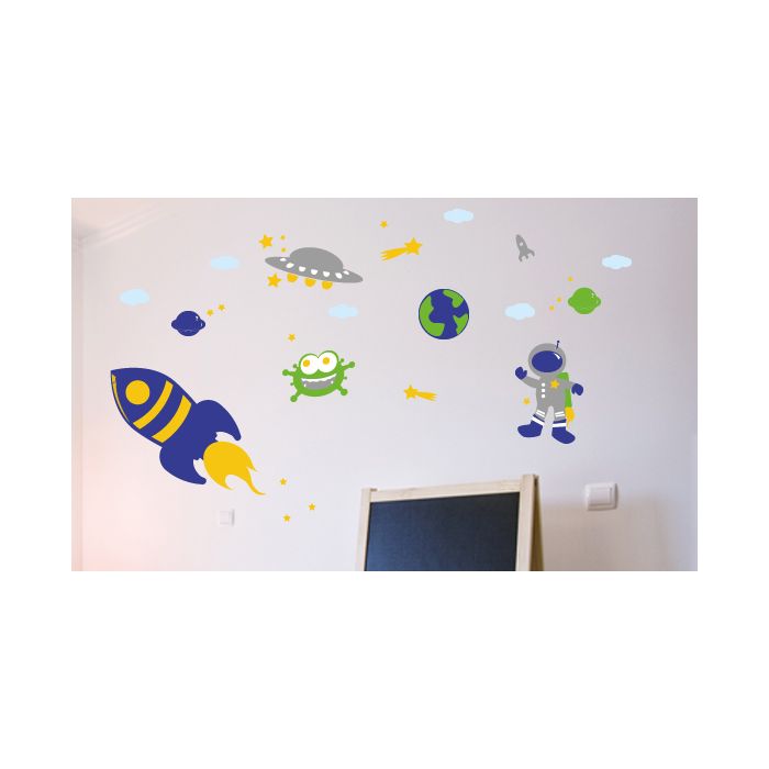 Wandsticker Set - bunter Weltraum