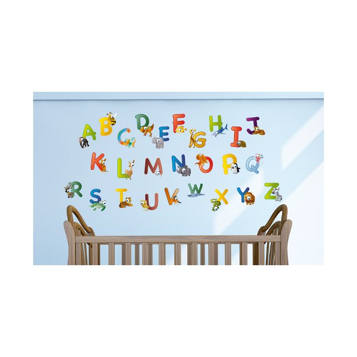 Wandsticker Set XL - lustiges Tier ABC