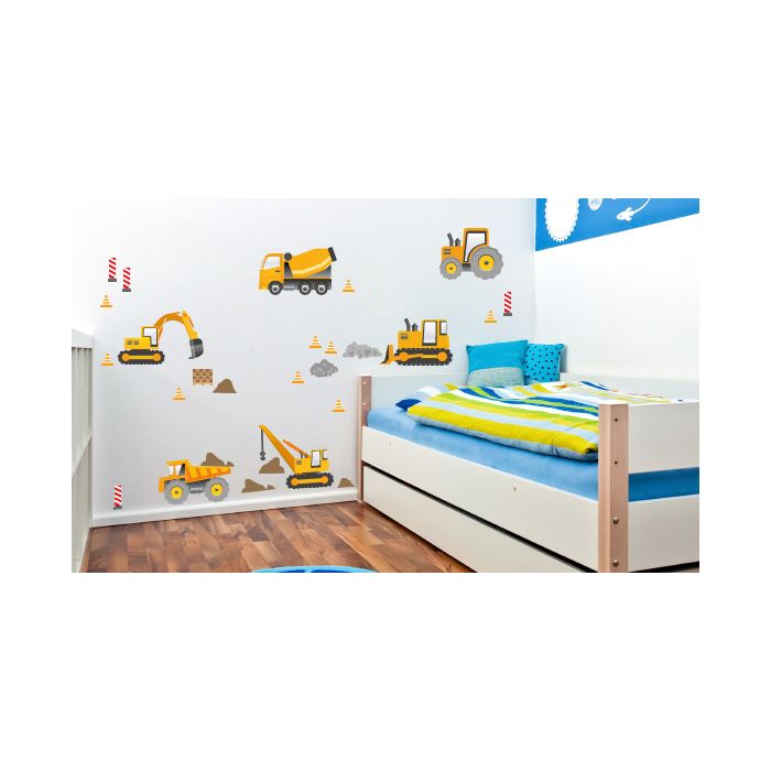 Wandsticker Set XL - Baumaschinen