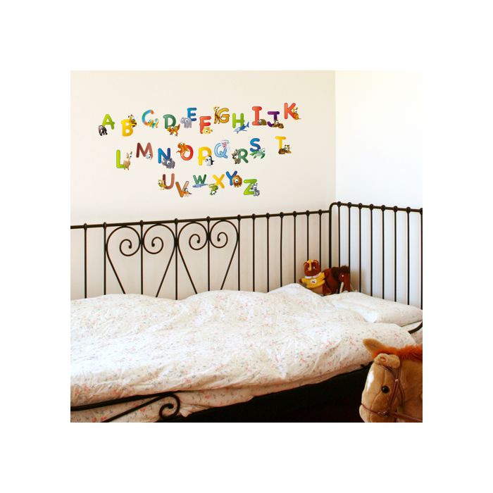 Wandsticker Set A4 - lustiges Tier ABC