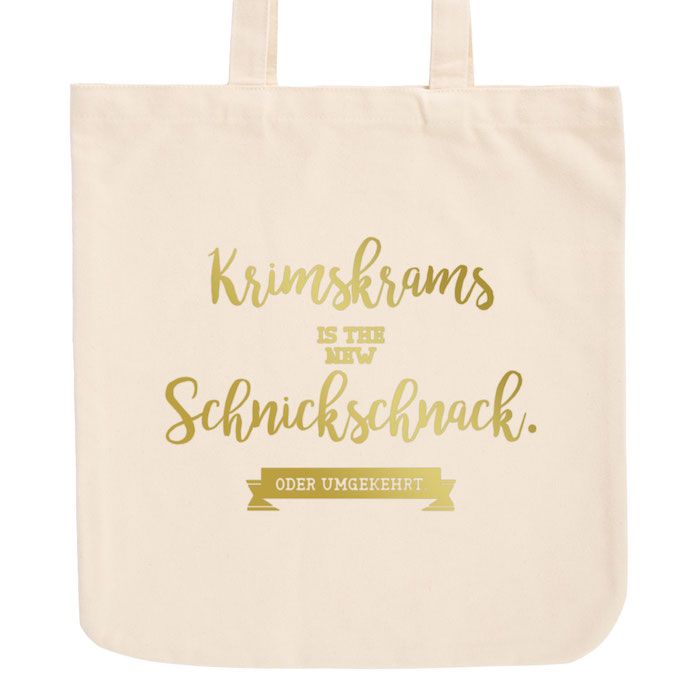 JUNIWORDS Pastell Jutebeutel Krimskrams is the new Schnickschnack