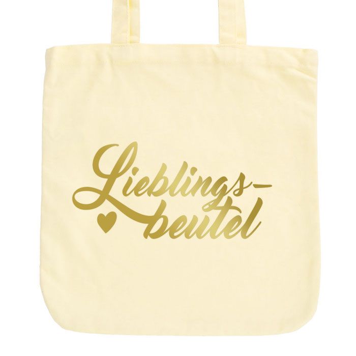 JUNIWORDS Pastell Jutebeutel Lieblingsbeutel