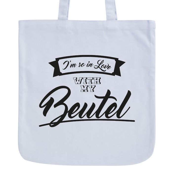 JUNIWORDS Pastell Jutebeutel I'm so in Love with my Beutel