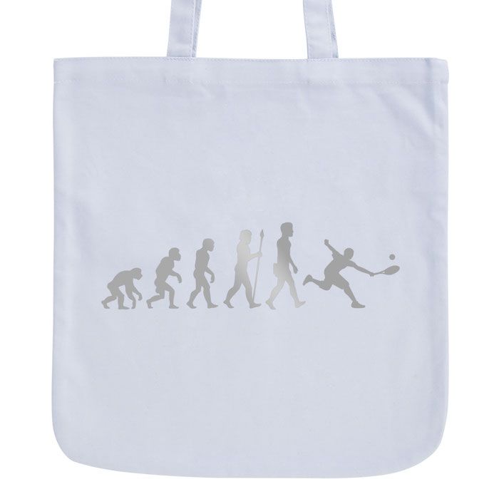 JUNIWORDS Pastell Jutebeutel Evolution Tennis