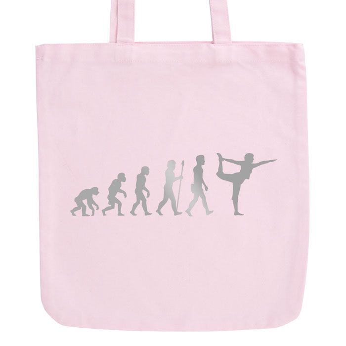 JUNIWORDS Pastell Jutebeutel Evolution Yoga