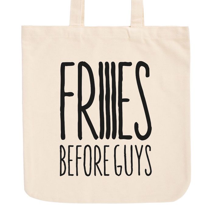 JUNIWORDS Pastell Jutebeutel Fries before Guys