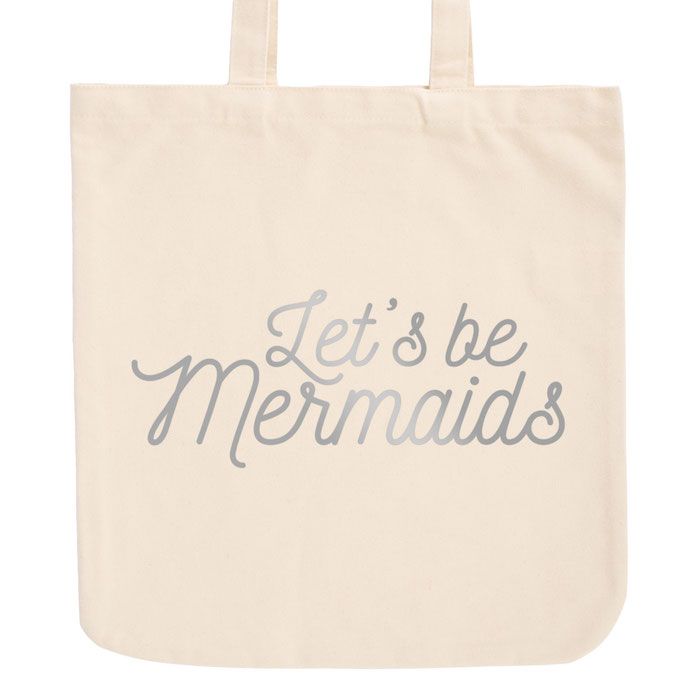 JUNIWORDS Pastell Jutebeutel Let's be mermaids