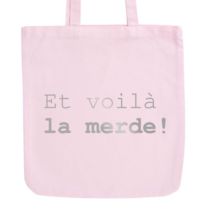 JUNIWORDS Pastell Jutebeutel Et voilà la merde!