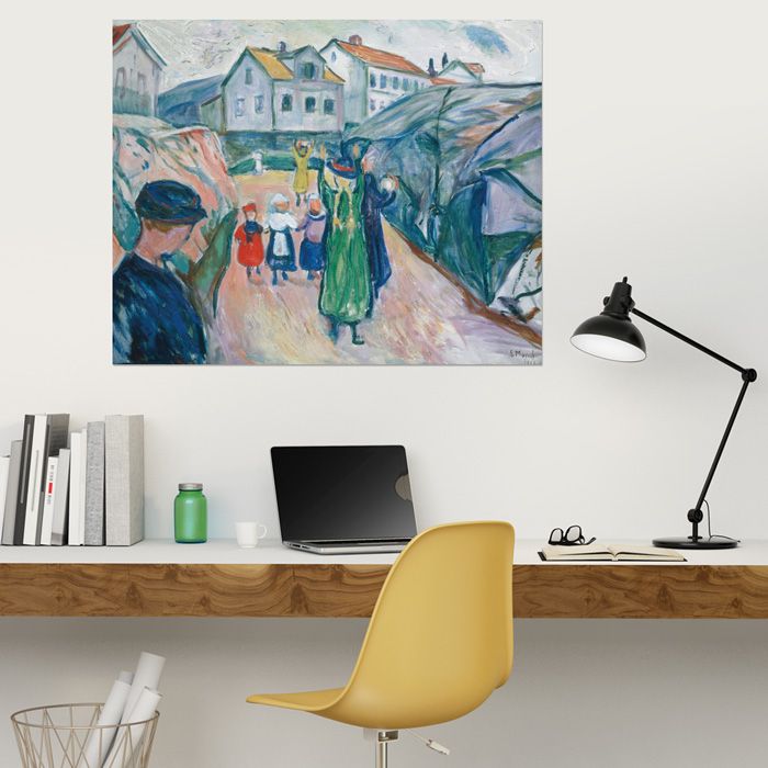 Poster Edvard Munch - Dorfstraße in Kragerø (Gate i Kragerø)