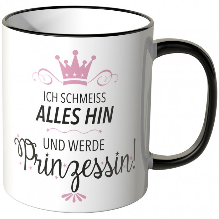 tasse rosa ich werd prinzessin
