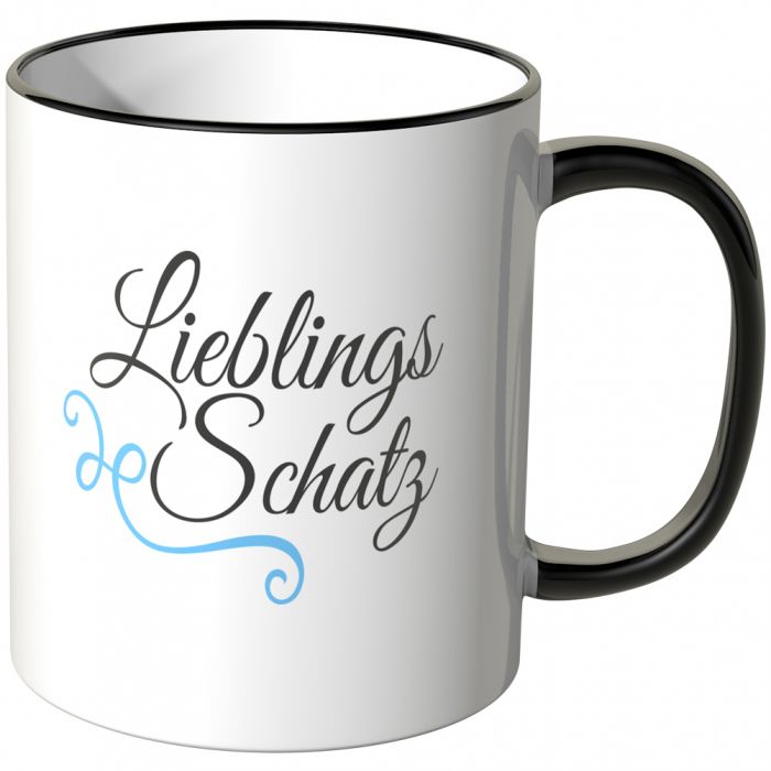 JUNIWORDS Tasse Lieblings-Schatz Blau