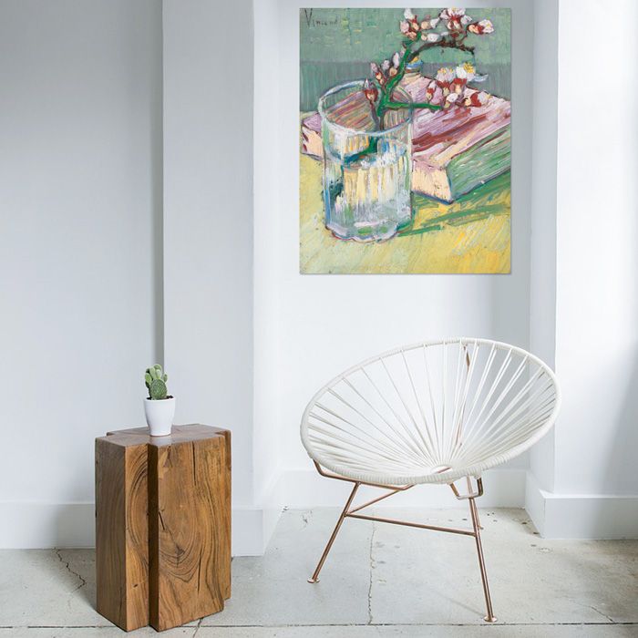 Poster Vincent van Gogh - Stillleben mit blühendem Mandelzweig