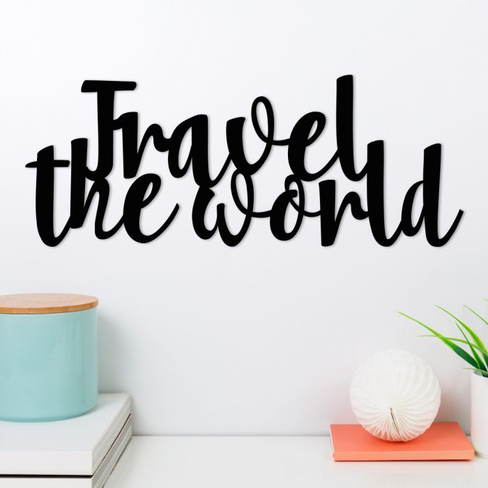 Wandwort Travel the world