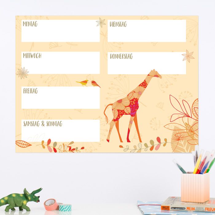 wochenplaner giraffe