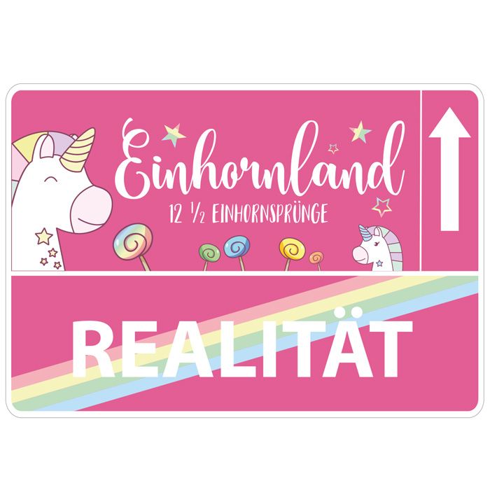 Aufkleber Einhornland
