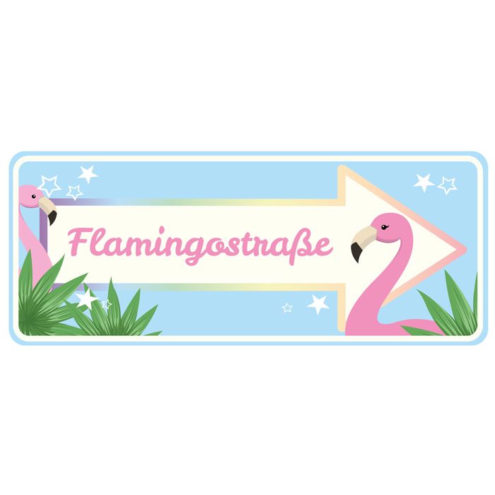 Wanddecko Flamingo Wegweiser